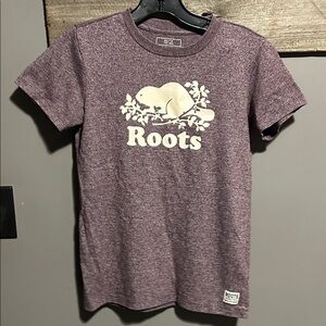 Roots women’s xs Heathered maroon Purple Tee